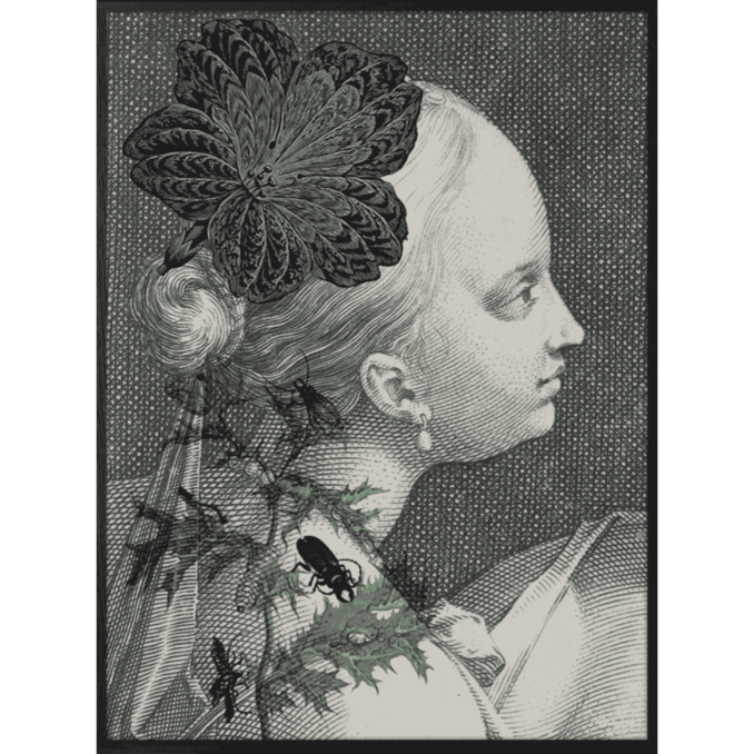 poster con cornice nera FEMME 1 sartoria luminarie bologna