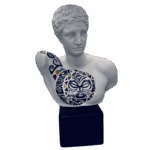 Busto Hermes con Tattoo porcellana Sartoria Luminarie Bologna