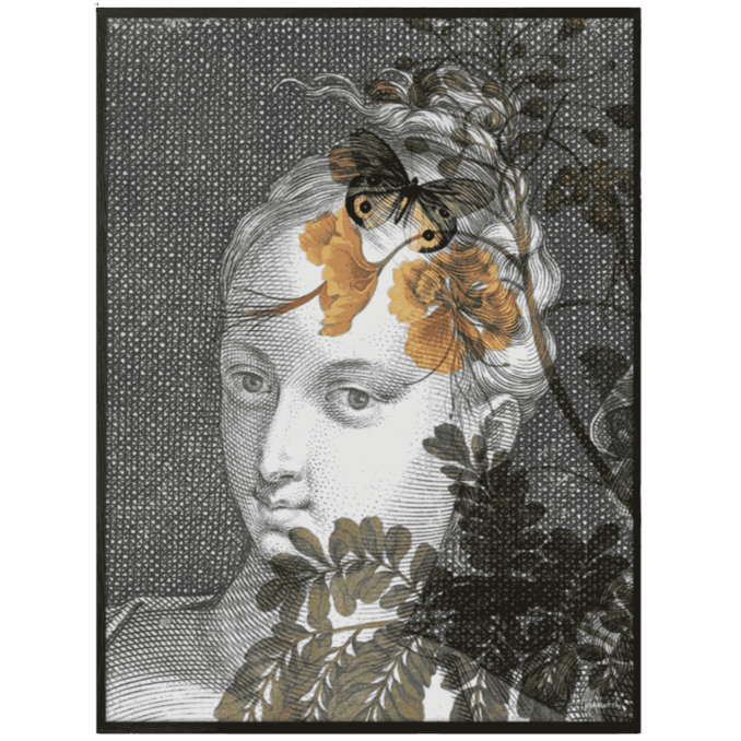 poster con cornice nera FEMME 2 sartoria luminarie bologna