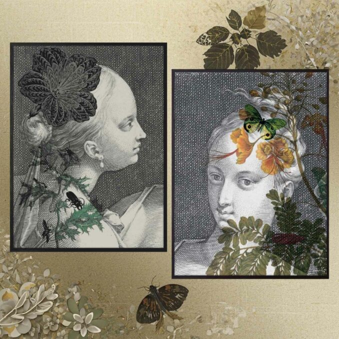 poster con cornice nera FEMME 2 sartoria luminarie bologna