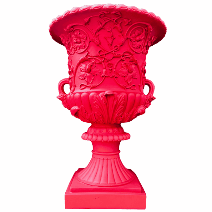 Palais Royal vaso neopop in resina rosso magenta Sartoria luminarie bologna