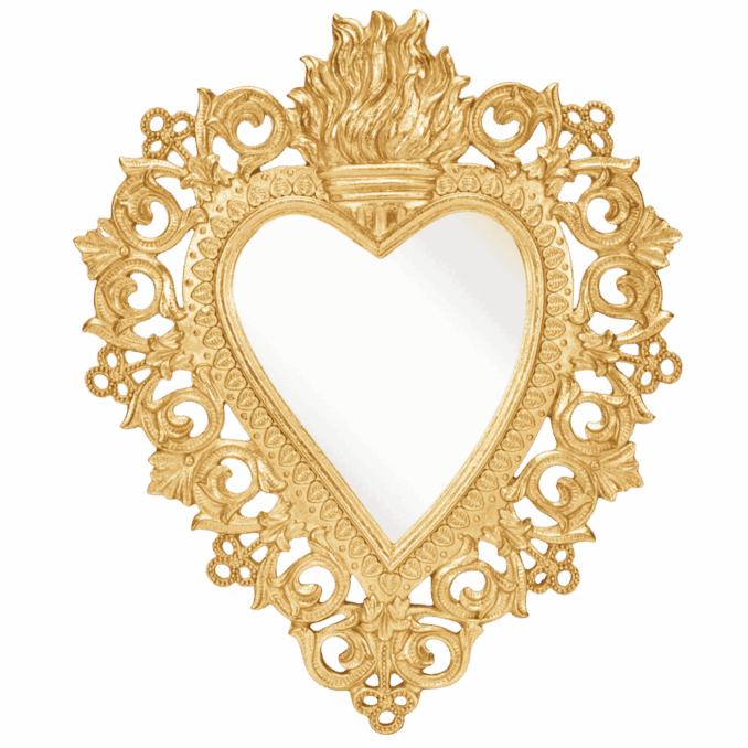 Cornice a cuore dorato Sartoria Luminarie Bologna