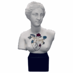 Busto Hermes con Tattoo porcellana Sartoria Luminarie Bologna