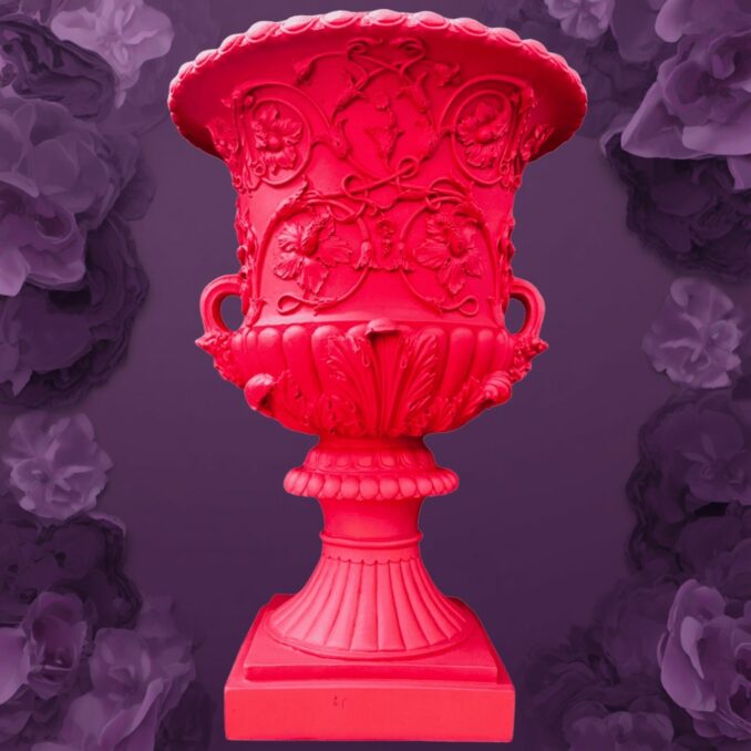 Palais Royal vaso neopop in resina rosso magenta Sartoria luminarie bologna