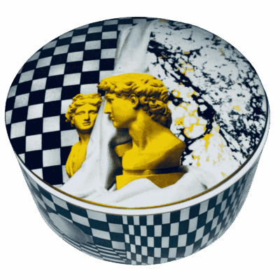 SCATOLA BASSA 12X6cm in porcellana