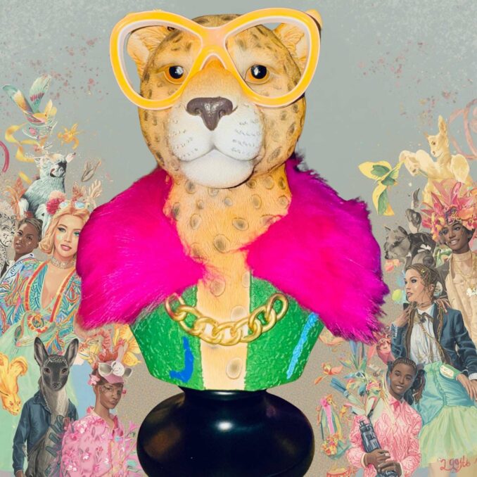 Palais Royal busto leopardo led Sartoria Luminarie Bologna