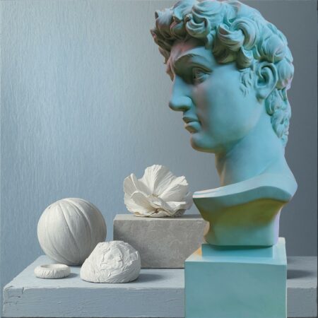 Busto David verdino in resina Sartoria luminarie Bologna