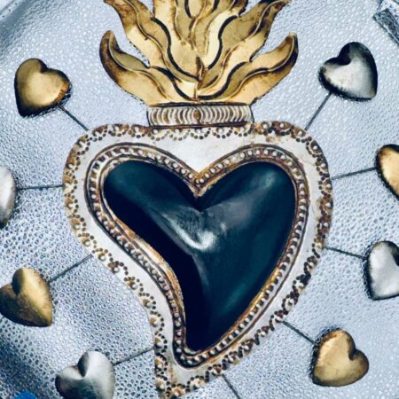 ex-voto in latta con 10 cuoricini sartoria luminarie bologna