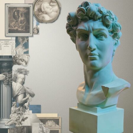 Busto David verdino in resina Sartoria luminarie Bologna