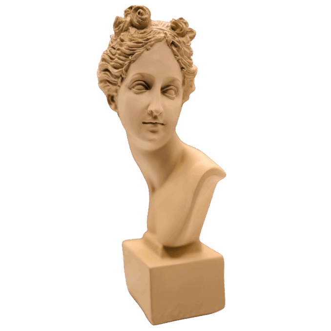 Busto taupe Venus in resina Sartoria luminarie Bologna