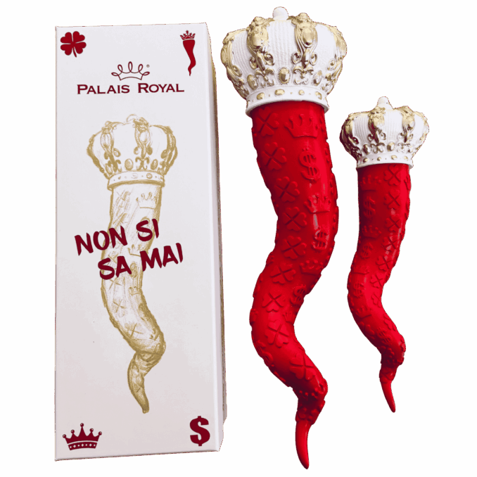 Palais Royal Corno in resina rosso Sartoria luminarie Bologna