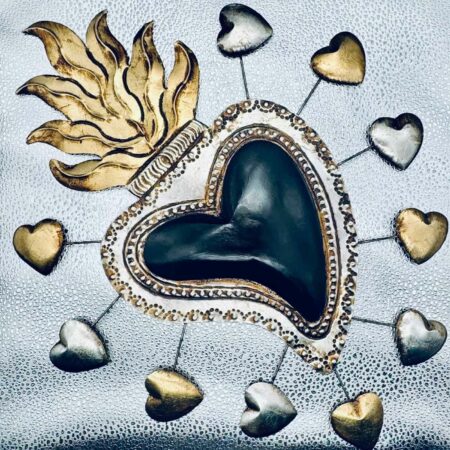 ex-voto in latta con 10 cuoricini sartoria luminarie bologna