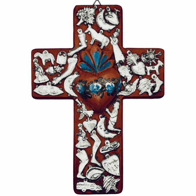 croce messicana del sacro cuore e milagros sartoria luminarie bologna