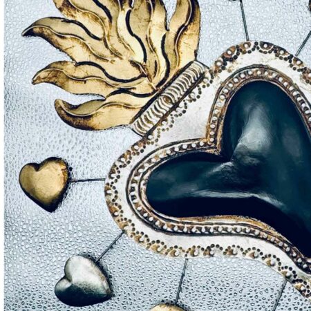ex-voto in latta con 10 cuoricini sartoria luminarie bologna