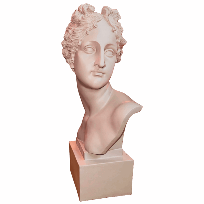 Busto taupe Venus in resian Sartoria luminarie Bologna