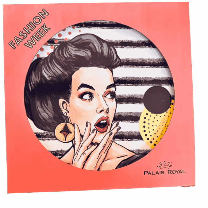 Piatto pizza in ceramaca volti pin-up girls Sartoria Luminarie Bologna