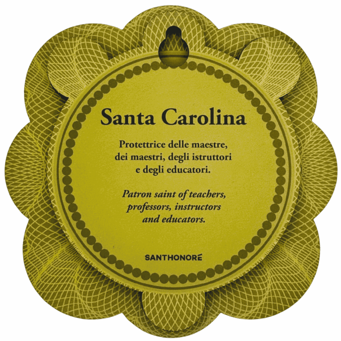 Miniatura Santa Carolina in mdf Sartoria luminarie Bologna