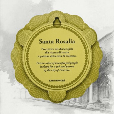 Miniatura Santa Rosalia in mdf Sartoria luminarie Bologna