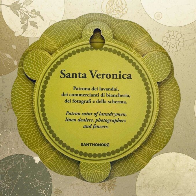 Miniatura Santa Veronica in mdf sartoria luminarie Bologna