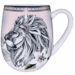 Tazza mug animali leone in porcellana Sartoria luminarie Bologna