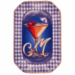 Vassoietto HAPPY HOUR LETTERA M IN PORCELLANA Sartoria Luminarie Bologna