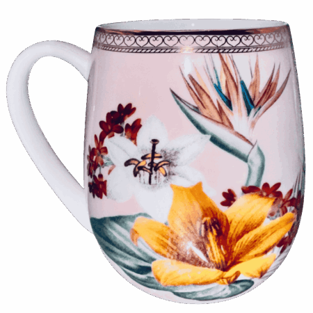 Tazza mug animali leone in porcellana Sartoria luminarie Bologna