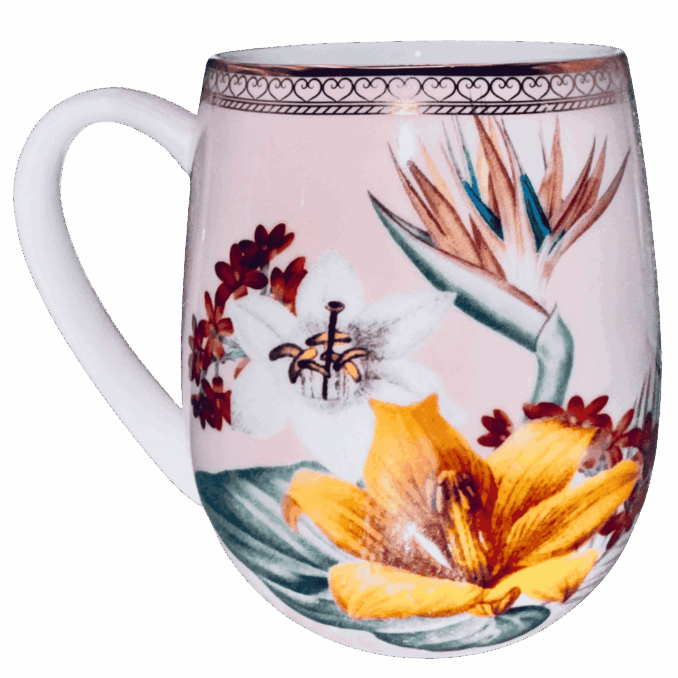 Tazza mug animali leone in porcellana Sartoria luminarie Bologna
