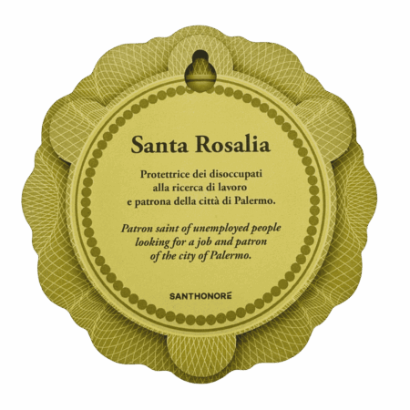 Miniatura Santa Rosalia in mdf Sartoria luminarie Bologna