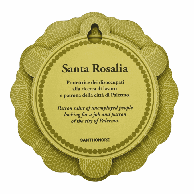 Miniatura Santa Rosalia in mdf Sartoria luminarie Bologna