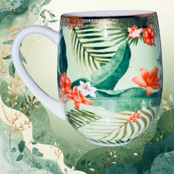 Tazza mug animali gufetto in porcellana Sartoria luminarie Bologna