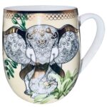 Tazza mug animali elefante in porcellana Sartoria luminarie Bologna