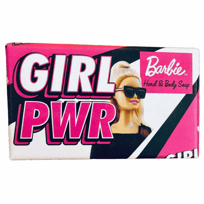 Saponi BARBIE GIRL PWR prodotti di cura e bellezza, hand and body da Sartoria Luminarie a Bologna.