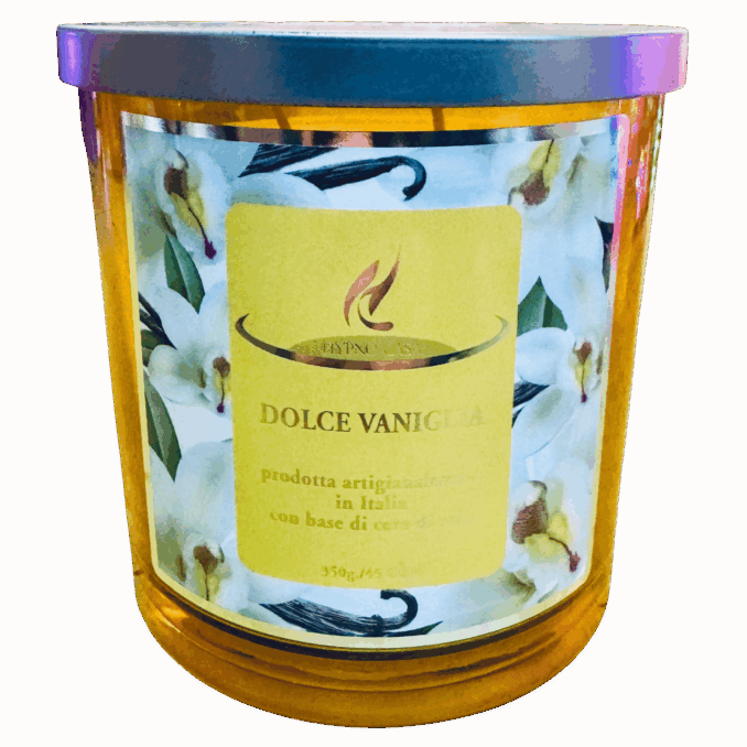 Candela profumata Hypno Casa Dolce Vaniglia da 350 gr - durata 45 ore. Sartoria Luminarie 