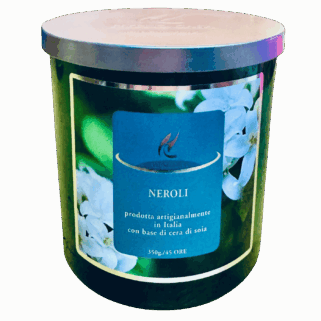 Candela profumata Hypno Casa Neroli da 350 gr - durata 45 ore. Sartoria Luminarie Bologna