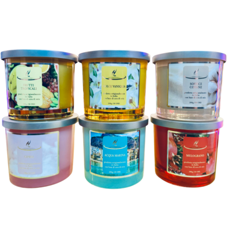 Candela profumata Hypno Casa da 200 gr - durata 30 ore. Sartoria Luminarie 