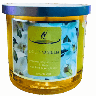 Candela profumata Hypno Casa Dolce Vaniglia da 200 gr - durata 30 ore. Sartoria Luminarie 