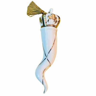 CORNO REGALE KINTSUGI bianco L 18 in porcellana