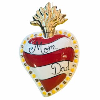 cuore ceramica Mom and Dad sartoria luminarie bologna 0