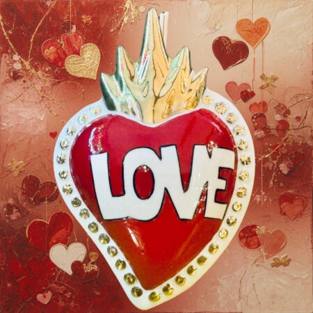 cuore ceramica Love sartoria luminarie bologna 0n